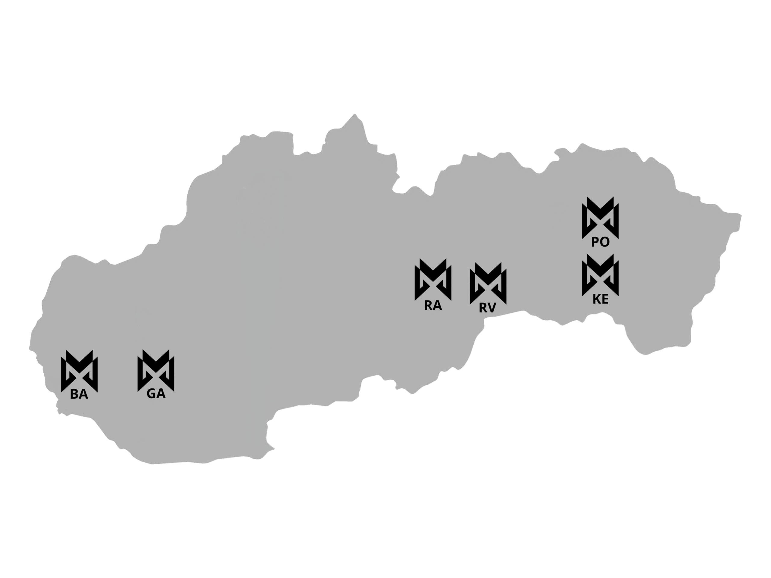 MHERO Slovensko Mapa